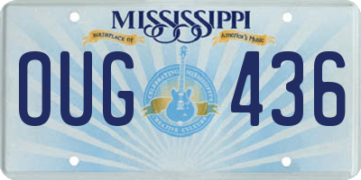 MS license plate OUG436