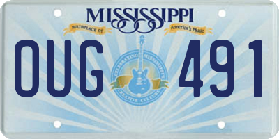 MS license plate OUG491