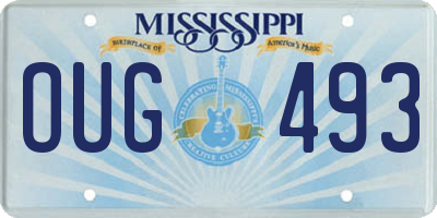 MS license plate OUG493