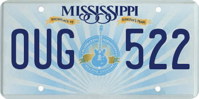 MS license plate OUG522