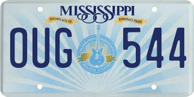 MS license plate OUG544