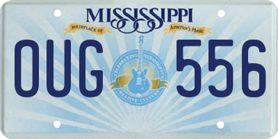 MS license plate OUG556