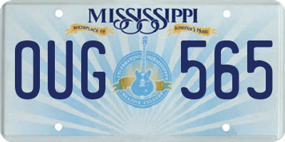 MS license plate OUG565