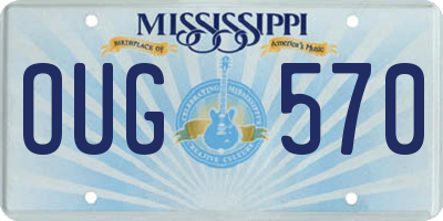 MS license plate OUG570
