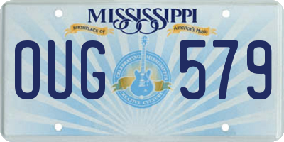 MS license plate OUG579