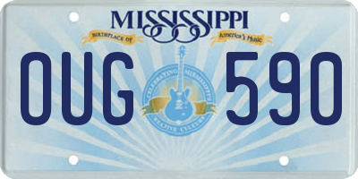 MS license plate OUG590