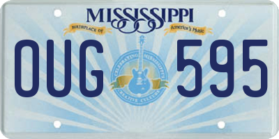 MS license plate OUG595