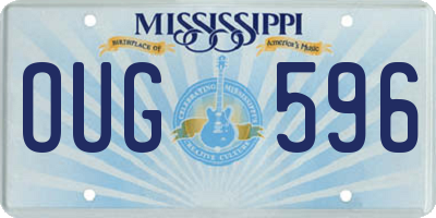 MS license plate OUG596