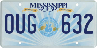 MS license plate OUG632