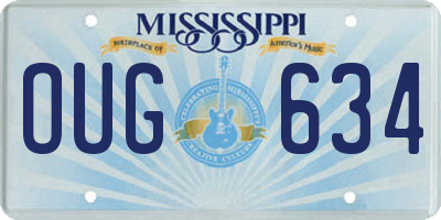 MS license plate OUG634