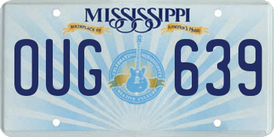 MS license plate OUG639