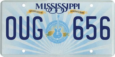 MS license plate OUG656