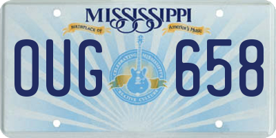 MS license plate OUG658
