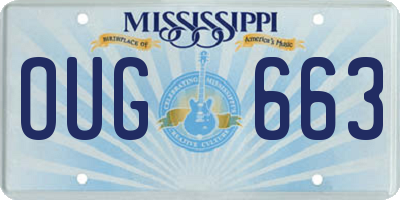 MS license plate OUG663