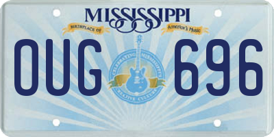 MS license plate OUG696