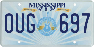 MS license plate OUG697