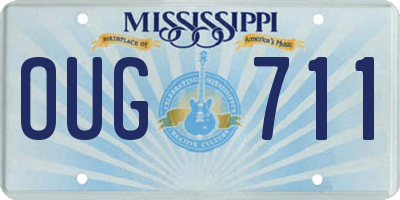 MS license plate OUG711