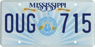 MS license plate OUG715