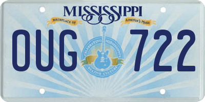 MS license plate OUG722
