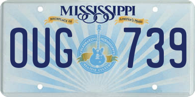 MS license plate OUG739