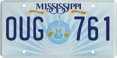 MS license plate OUG761