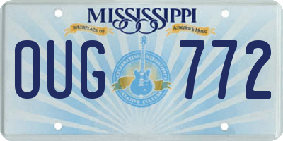 MS license plate OUG772