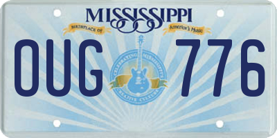 MS license plate OUG776
