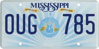 MS license plate OUG785