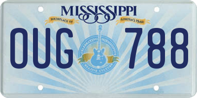 MS license plate OUG788