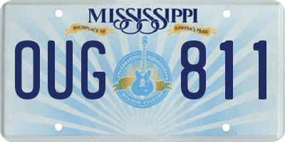 MS license plate OUG811