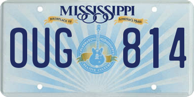 MS license plate OUG814