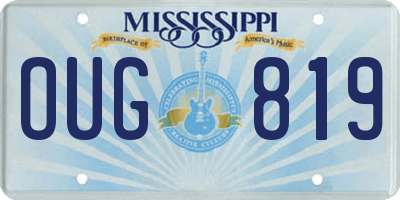 MS license plate OUG819