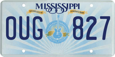 MS license plate OUG827