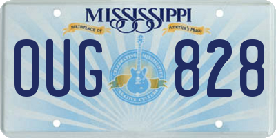 MS license plate OUG828