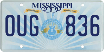 MS license plate OUG836