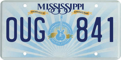 MS license plate OUG841