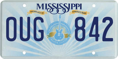 MS license plate OUG842