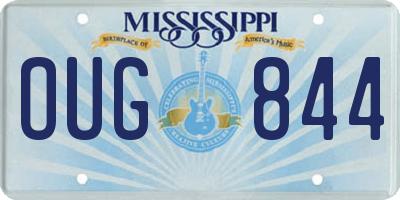 MS license plate OUG844