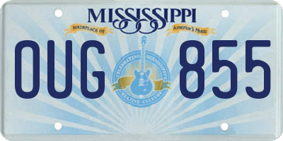 MS license plate OUG855