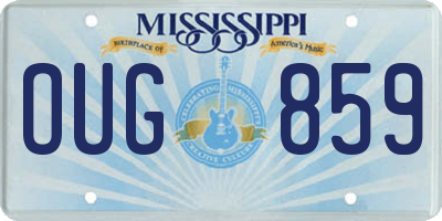 MS license plate OUG859