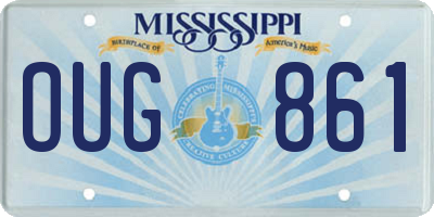MS license plate OUG861