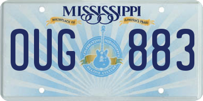 MS license plate OUG883