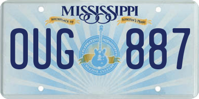 MS license plate OUG887