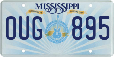 MS license plate OUG895