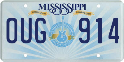 MS license plate OUG914