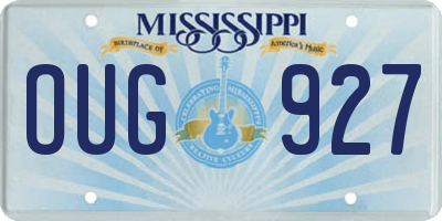 MS license plate OUG927