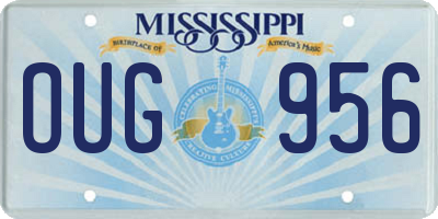 MS license plate OUG956