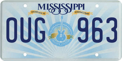 MS license plate OUG963