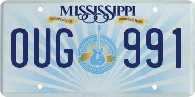 MS license plate OUG991