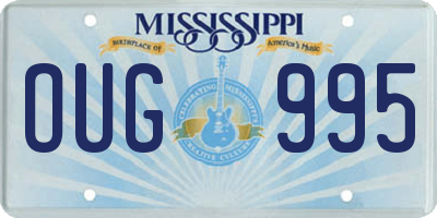 MS license plate OUG995